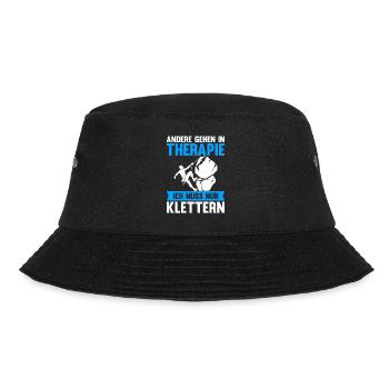 Berge Klettern Kletter Geschenk - Bucket Hat - Schwarz - Vorne - Lela (165cm)