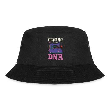 Nähen Ist In Meiner DNA Lustiges Schneider Motiv - Bucket Hat - Schwarz - Vorne - Lela (165cm)