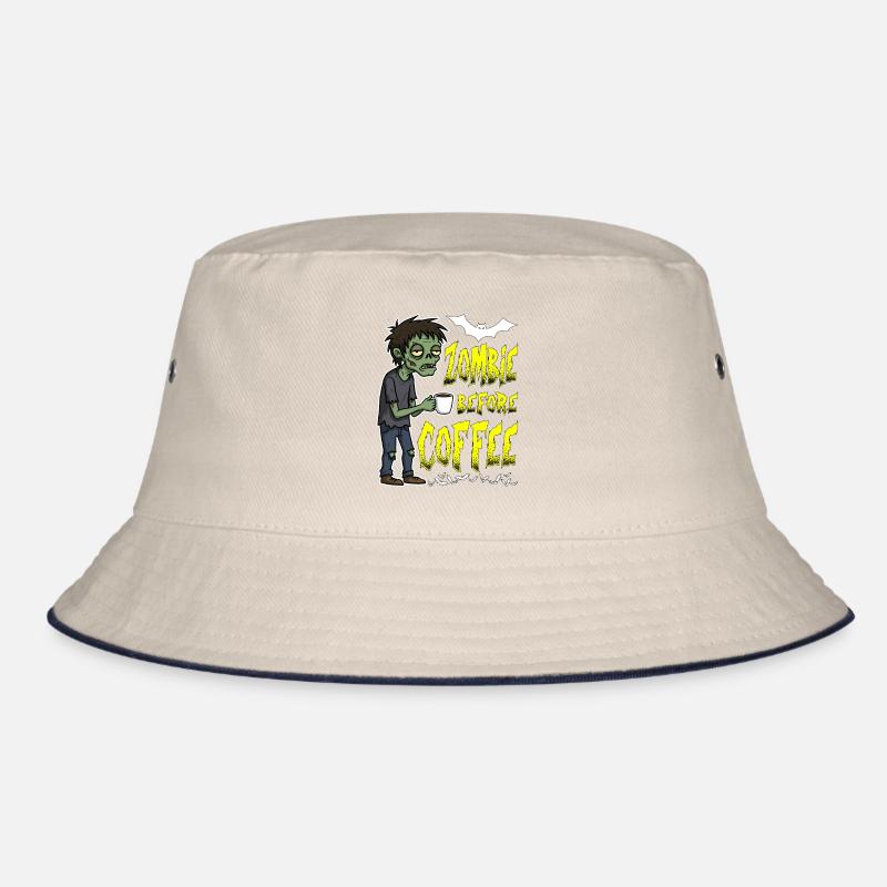 ZOMBIE VOR DEM KAFFEE - HALLOWEEN GESCHENK Bucket Hat