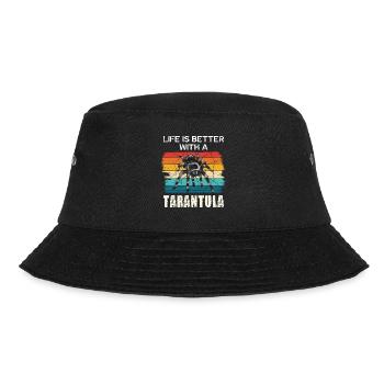 Das Leben Ist Besser Mit Einer Tarantel - Bucket Hat - Schwarz - Vorne - Lela (165cm)