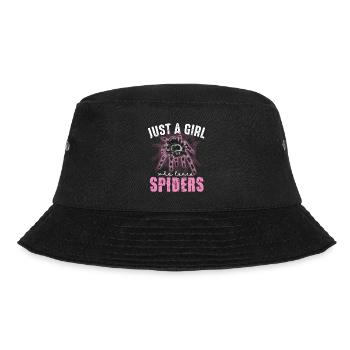 Just A Girl Who Loves Spiders Design - Bucket Hat - black - Front - Lela (165cm)