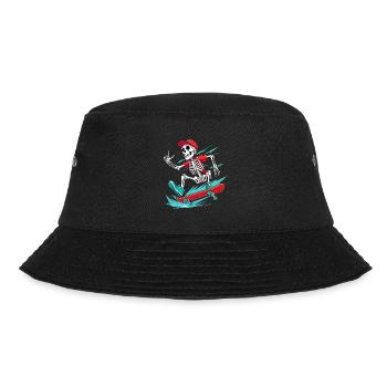 Skateboarder Skeleton, Skateboarder - Bucket Hat - black - Front - Lela (165cm)