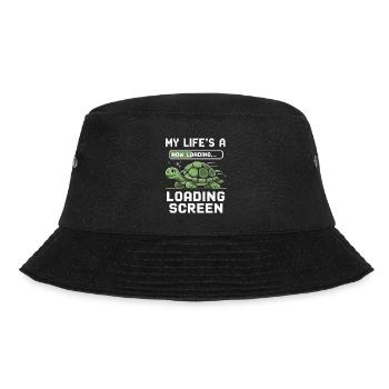 Turtle in the loading screen - Bucket Hat - black - Front - Lela (165cm)