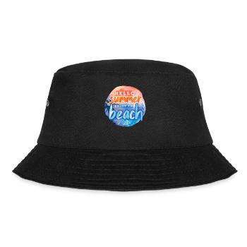 Hello Summer Beach - Bucket Hat - Schwarz - Vorne - Lela (165cm)