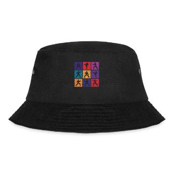 Karate Pop Art – 9 Fighters Retro - Bucket Hat - black - Front - Lela (165cm)