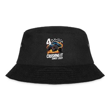 4. Geburtstag Monstertruck – Crushing It 2021 - Bucket Hat - Schwarz - Vorne - Lela (165cm)