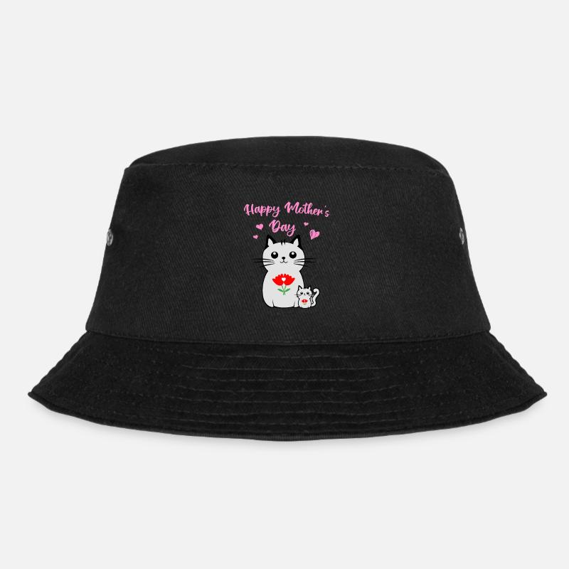 Katze und ihr Kätzchen, Muttertag - Bucket Hat - Schwarz