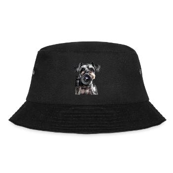 Zwergschnauzer - Bucket Hat - Schwarz - Vorne - Lela (165cm)