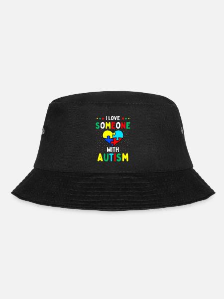 Ich liebe jemanden mit Autismus - Bucket Hat - Schwarz