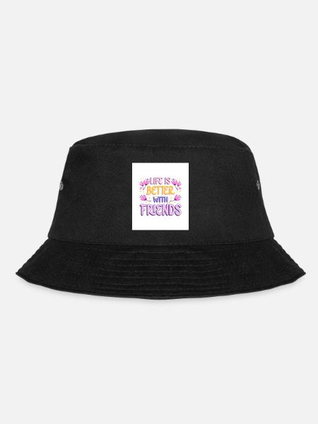 Life is Better with friends - Bucket Hat - Schwarz