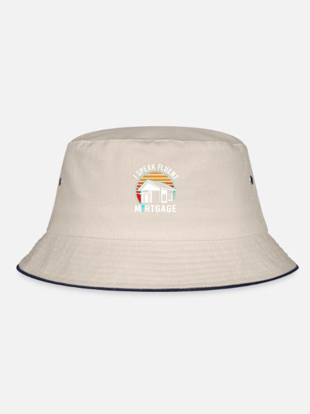 Eigentumswohnung Schulden Hypothek - Bucket Hat - Natur/Navy - Vorne