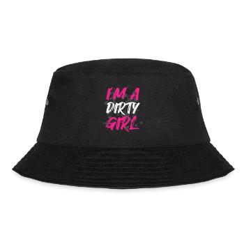 I'm a dirty girl Schlammlauf Mud Run Muddy Race - Bucket Hat - black - Front - Lela (165cm)