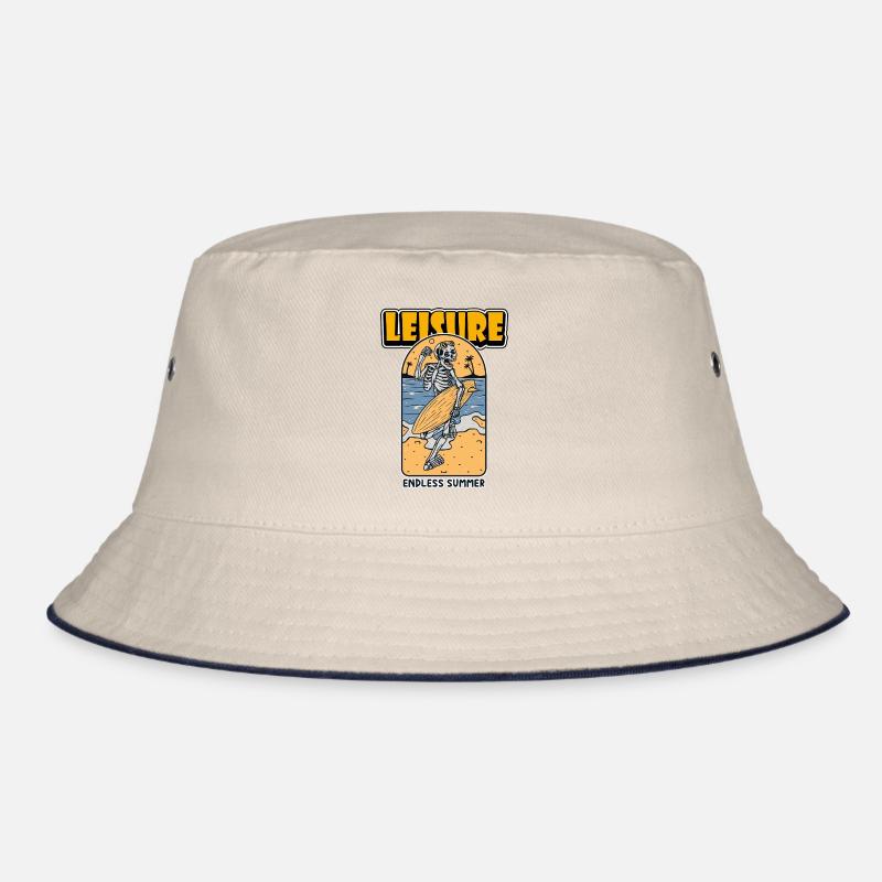Skeleton Beach Surfer Bucket Hat