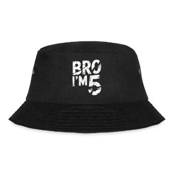 Bro, ich bin 5 – Coole Geburtstags-Design - Bucket Hat - Schwarz - Vorne - Lela (165cm)