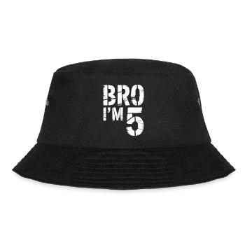 Bro, ich bin 5 – Coole Geburtstags-Design - Bucket Hat - Schwarz - Vorne - Lela (165cm)