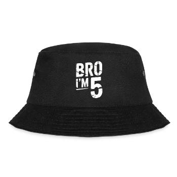 Bro, ich bin 5 – Coole Geburtstags-Design - Bucket Hat - Schwarz - Vorne - Lela (165cm)