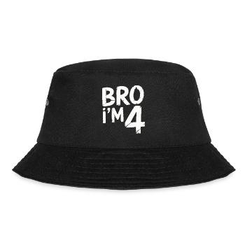 Bro, ich bin 4 – Coole Geburtstags-Design - Bucket Hat - Schwarz - Vorne - Lela (165cm)