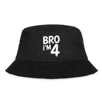 Bro, ich bin 4 – Coole Geburtstags-Design - Bucket Hat - Schwarz - Vorne - Lela (165cm)