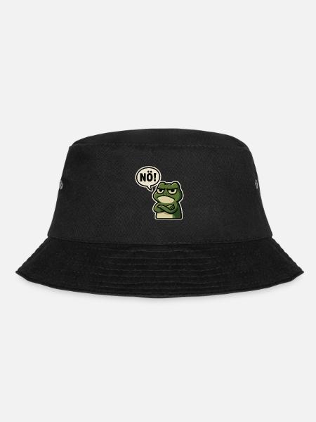 Nö Frosch – Genervt & Lustig - Bucket Hat - Schwarz