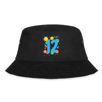 Space Adventure Number 12 - Bucket Hat - black - Front - Lela (165cm)