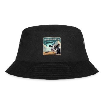 Close Encounters with UFO and cow - Bucket Hat - black - Front - Lela (165cm)