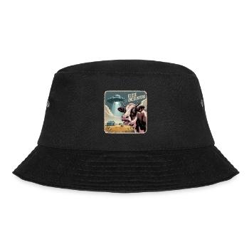 Außerirdische Begegnung Mit Kuh Und UFO - Bucket Hat - Schwarz - Vorne - Lela (165cm)