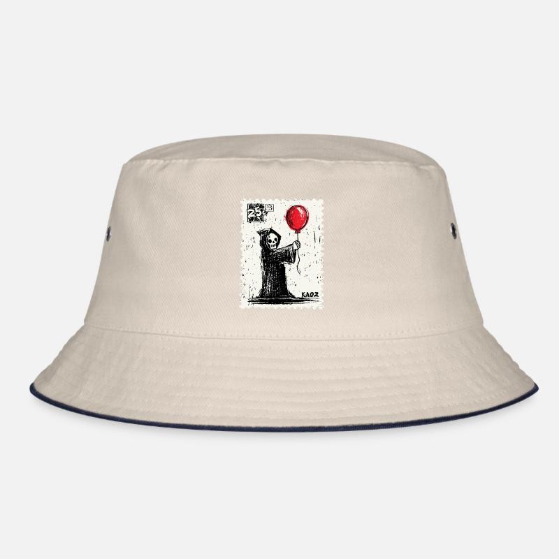 Timbre-poste design Grim Reaper avec ballon rouge Bob