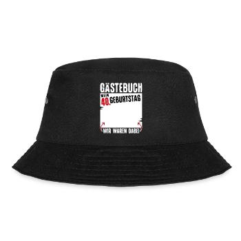 T-Shirt 40 Geburtstag Männer Geschenk 40 Jahre - Bucket Hat - Schwarz - Vorne - Lela (165cm)