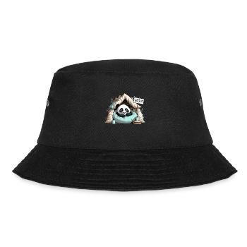 Panda in Reading Cave – Do Not Disturb! - Bucket Hat - black - Front - Lela (165cm)