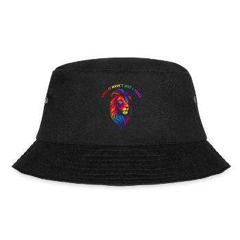 Lion LGBTQ CSD LGBT Gay Pride Rainbow Flag - Bucket Hat - black - Front - Lela (165cm)