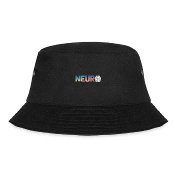Neuro Brain Design für Wissenschaftsbegeisterte - Bucket Hat - Schwarz - Vorne - Lela (165cm)