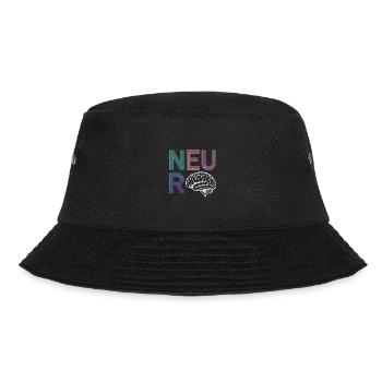 Neuro Brain Design für Wissenschaftsbegeisterte - Bucket Hat - Schwarz - Vorne - Lela (165cm)