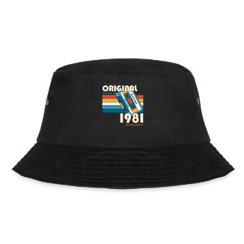 44th Birthday Cassette June 1981 - Bucket Hat - black - Front - Lela (165cm)