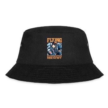 Aerobatic Pilot Flying Because Physics Aviation - Bucket Hat - black - Front - Lela (165cm)