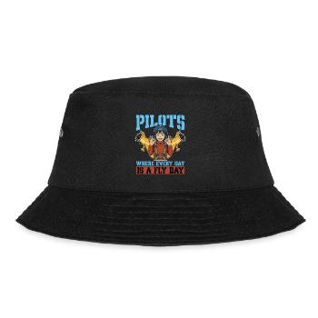 Aerobatic Pilots Where Everyday Is Paragliding - Bucket Hat - black - Front - Lela (165cm)