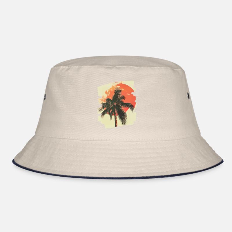 Palm Tree Sunset Summer Bucket Hat