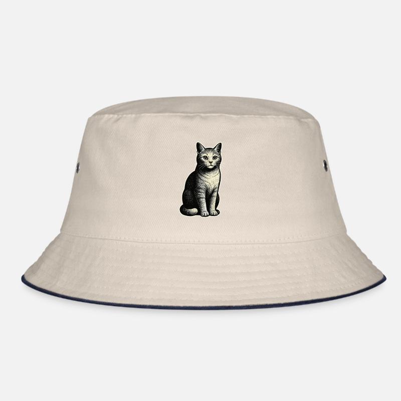 Vintage Katze – sitzend & elegant Bucket Hat