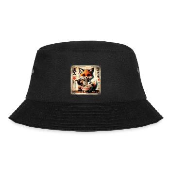 Ramen Fuchs - Bucket Hat - Schwarz - Vorne - Lela (165cm)