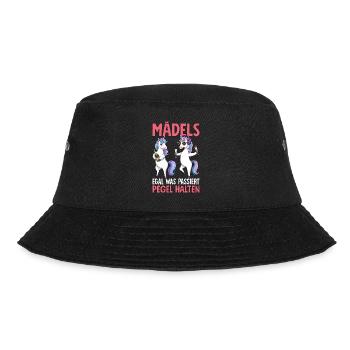 Mädels Egal Was Passiert Pegel Halten - Bucket Hat - Schwarz - Vorne - Lela (165cm)