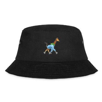 Giraffe Skating Skates - Bucket Hat - black - Front - Lela (165cm)