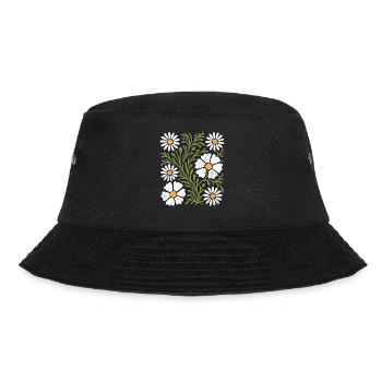 Boho Daisies - Bucket Hat - black - Front - Lela (165cm)