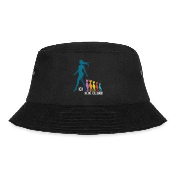 Ich & meine Follower – Katzenhumor Design - Bucket Hat - Schwarz - Vorne - Lela (165cm)