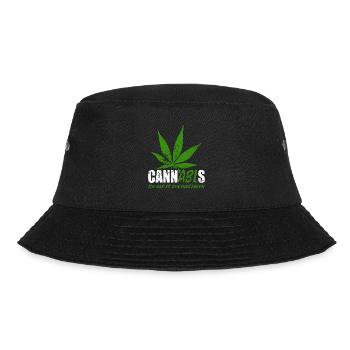 CannABIs Abi durchgezogen - Abitur - Spruch - Bucket Hat - Schwarz - Vorne - Lela (165cm)