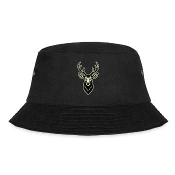 Hirsch Hirschgeweih - Bucket Hat - Schwarz - Vorne - Lela (165cm)