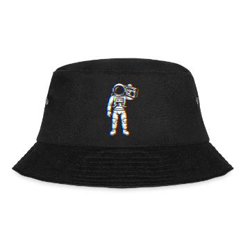 Glitch Astronaut - Beats im All - Bucket Hat - Schwarz - Vorne - Lela (165cm)