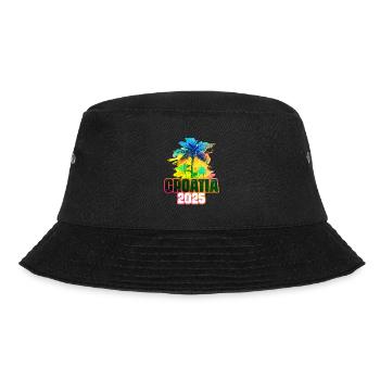 Croatia 2025 Colorful Palm Trees - Bucket Hat - black - Front - Lela (165cm)
