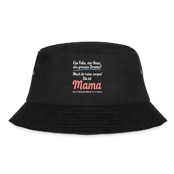 Da ist Mama – Heldin im Reimchaos - Bucket Hat - Schwarz - Vorne - Lela (165cm)