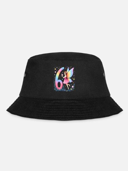 Süße Fee 6. Geburtstag für Mädchen - Bucket Hat - Schwarz