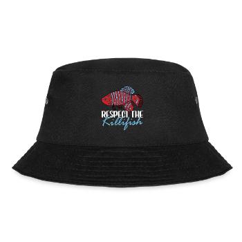 respect the killifish Design for a fishes lover - Bucket Hat - Schwarz - Vorne - Lela (165cm)