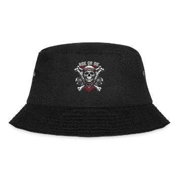 Motorcycle Skull Ride or Die Biker Chopper Rock - Bucket Hat - black - Front - Lela (165cm)